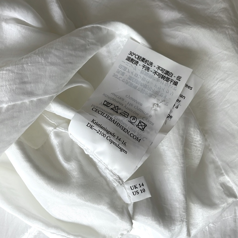 Cecilie Bahnsen White Ruffled Mini Dress - Picture 7 of 10